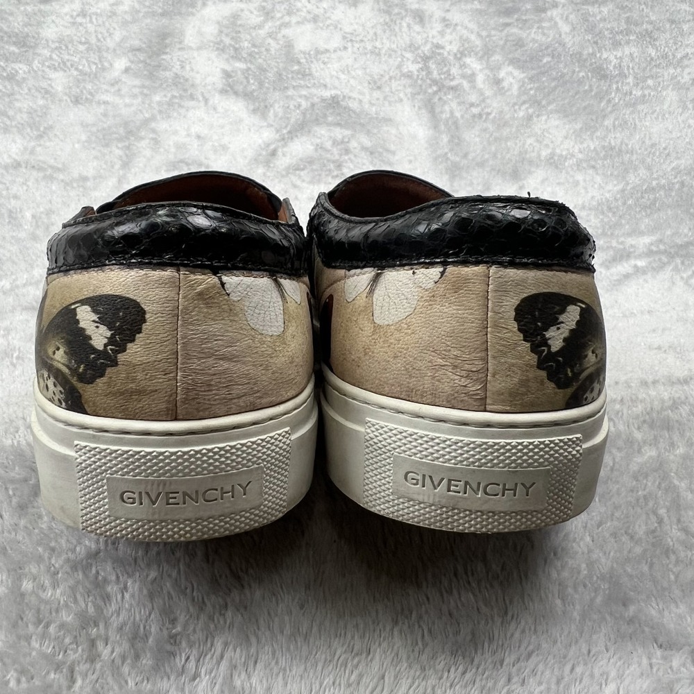 Givenchy Butterfly Women 9 Slip On Shoes Beige Leather Sneakers Designer Fashion - Picture 2 of 16